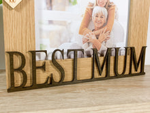 Load image into Gallery viewer, Personalised Best Mum Oak Photo Frame