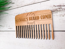 Load image into Gallery viewer, Personalised Novelty Beard and Moustache Comb