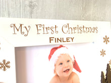 Load image into Gallery viewer, Personalised My First Christmas White Photo Frame