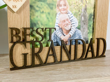 Load image into Gallery viewer, Personalised Best Grandad Oak Photo Frame