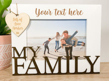 Load image into Gallery viewer, Personalised My Family White Photo Frame