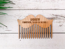 Load image into Gallery viewer, Personalised Novelty Beard and Moustache Comb