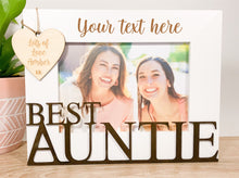Load image into Gallery viewer, Personalised Best Auntie White Photo Frame