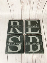 Load image into Gallery viewer, Personalised Initial and Name Drink, Wine Slate Coaster