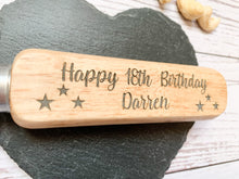 Load image into Gallery viewer, Personalised Birthday Bottle Opener - Beeswax Finish