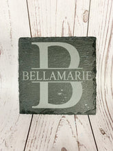 Load image into Gallery viewer, Personalised Initial and Name Slate Coaster