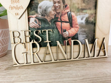 Load image into Gallery viewer, Personalised Best Grandma Natural Wood Photo Frame