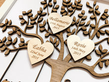 Load image into Gallery viewer, Personalised Grandchildren Wooden Family Tree Frame