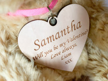 Load image into Gallery viewer, Personalised Mumbles Valentine's Day Teddy Bear