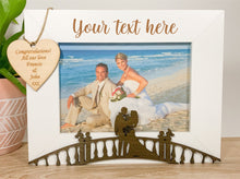 Load image into Gallery viewer, Personalised Wedding Bride and Groom Photo Frame Gift