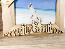 Load image into Gallery viewer, Personalised Engagement Bridge Natural Wood Photo Frame - Classic Style