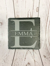 Load image into Gallery viewer, Personalised Initial and Name Slate Coaster