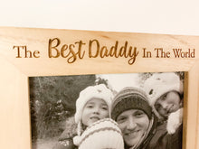 Load image into Gallery viewer, Personalised Father's Day Photo Frame - Natural Wood