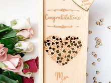 Load image into Gallery viewer, Personalised Mr & Mrs Wedding Heart Champagne Box