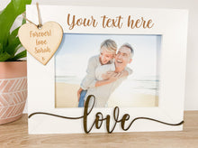 Load image into Gallery viewer, Personalised Love White Photo Frame