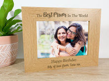 Load image into Gallery viewer, Personalised Best Mum in The World Birthday Photo Frame Gift