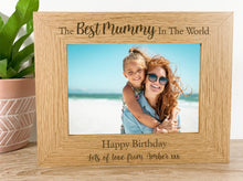 Load image into Gallery viewer, Personalised Best Mummy Birthday Oak Photo Frame