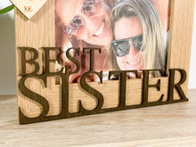 Load image into Gallery viewer, Personalised Best Sister Oak Photo Frame