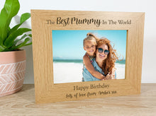 Load image into Gallery viewer, Personalised Best Mummy in The World Birthday Photo Frame Gift