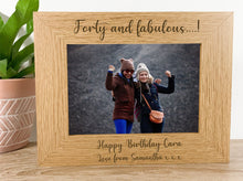 Load image into Gallery viewer, Personalised Milestone Birthday Oak Photo Frame
