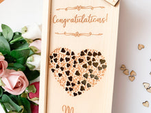 Load image into Gallery viewer, Personalised Mr & Mrs Wedding Heart Champagne Box