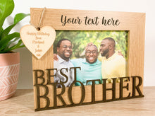 Load image into Gallery viewer, Personalised Best Brother Oak Photo Frame