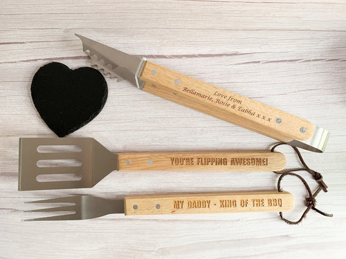 Personalised BBQ Tools Gift Set