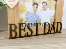Load image into Gallery viewer, Personalised Best Dad Oak Photo Frame