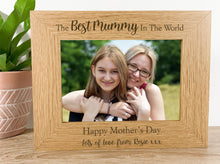 Load image into Gallery viewer, Personalised Best Mummy Mother's Day Oak Photo Frame
