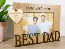 Load image into Gallery viewer, Personalised Best Dad Photo Frame Gift