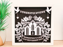 Load image into Gallery viewer, Personalised Wedding Church Paper Cut Frame