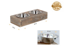 Load image into Gallery viewer, Personalised Wooden Pet Feeding Station