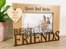 Load image into Gallery viewer, Personalised Best Friends Oak Photo Frame Gift