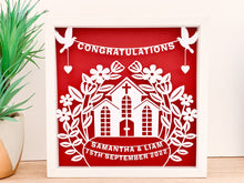 Load image into Gallery viewer, Personalised Wedding Church Paper Cut Frame