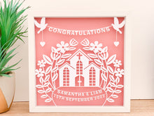 Load image into Gallery viewer, Personalised Wedding Church Paper Cut Frame