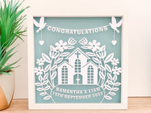 Load image into Gallery viewer, Personalised Wedding Church Paper Cut Frame