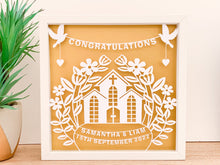 Load image into Gallery viewer, Personalised Wedding Church Paper Cut Frame