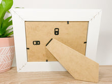 Load image into Gallery viewer, Personalised Engagement Bridge White Photo Frame - Heart Style