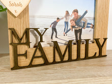 Load image into Gallery viewer, Personalised My Family Oak Photo Frame