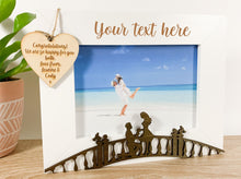 Load image into Gallery viewer, Personalised Engagement Bridge White Photo Frame