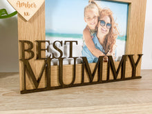 Load image into Gallery viewer, Personalised Best Mummy Oak Photo Frame