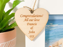 Load image into Gallery viewer, Personalised Engagement Bridge White Photo Frame