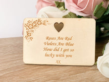 Load image into Gallery viewer, Personalised Wooden Gift Message with Envelope
