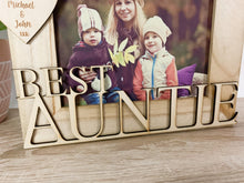 Load image into Gallery viewer, Personalised Best Auntie Natural Wood Photo Frame