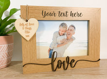 Load image into Gallery viewer, Personalised Love Oak Photo Frame Gift