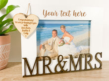 Load image into Gallery viewer, Personalised Wedding Mr & Mrs White Photo Frame