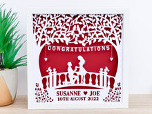 Load image into Gallery viewer, Personalised Engagement Papercut Frame