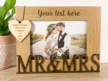 Load image into Gallery viewer, Personalised Mr & Mrs Photo Frame Wedding Gift
