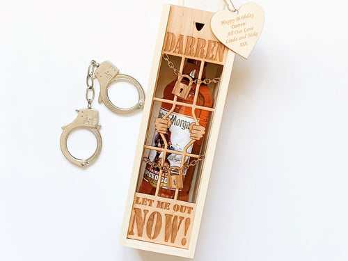 Personalised 'Let Me Out Now' Champagne Box - A Gift With A Difference!