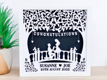 Load image into Gallery viewer, Personalised Engagement Papercut Frame